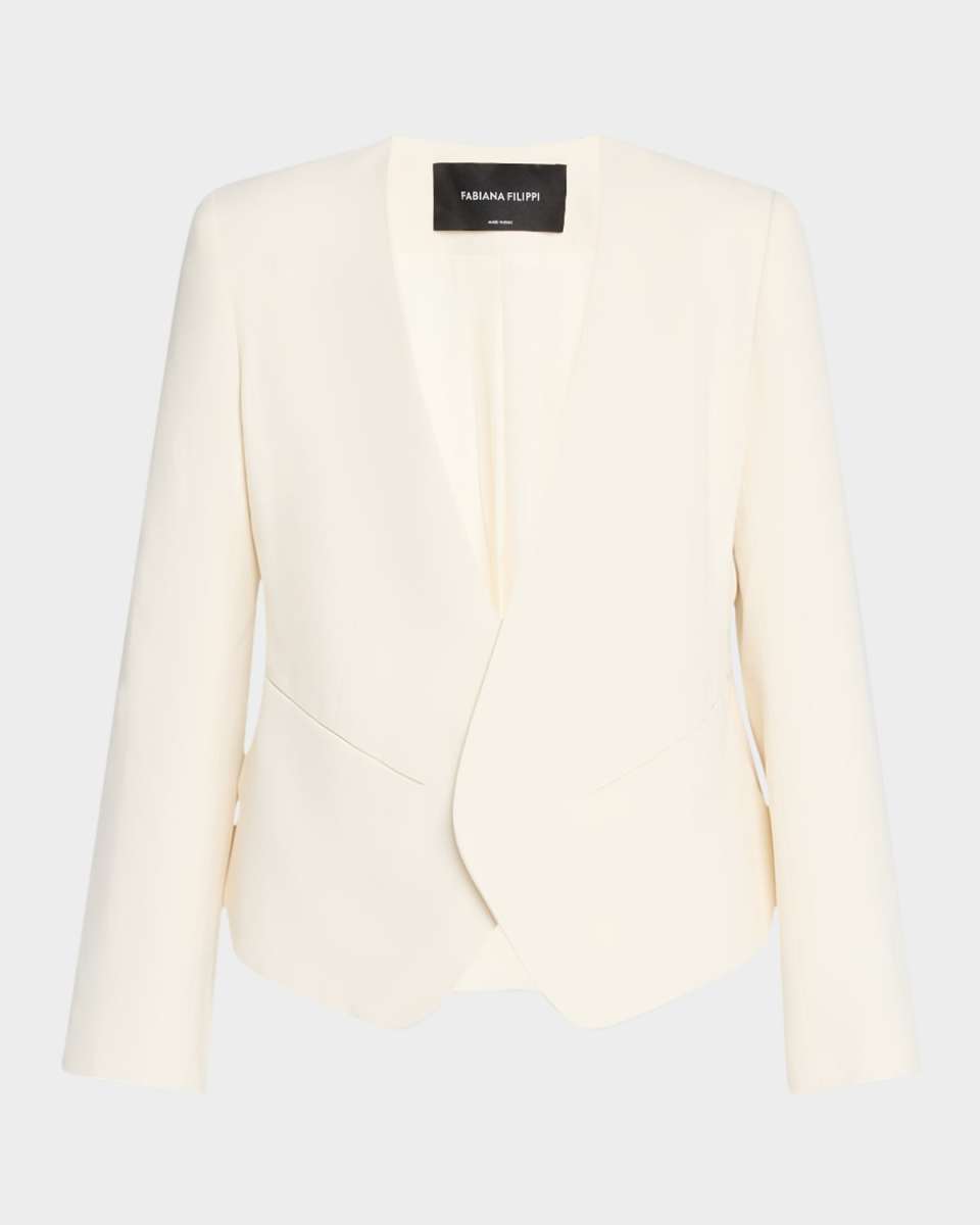 Embellished Open-Front Cady Jacket